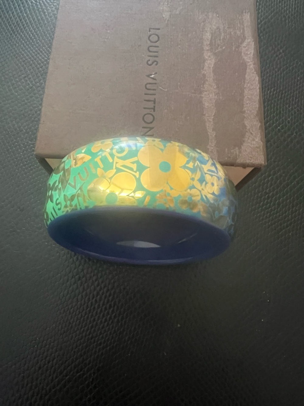 Louis Vuitton Multicolor Floral Resin Bangle - Blue Base - Picture 2 of 4